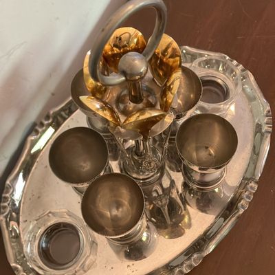 Antique Edwardian Silver-Plated Egg Cruet Set