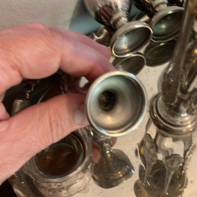 Antique Edwardian Silver-Plated Egg Cruet Set
