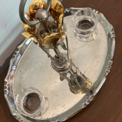 Antique Edwardian Silver-Plated Egg Cruet Set