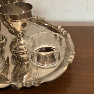 Antique Edwardian Silver-Plated Egg Cruet Set