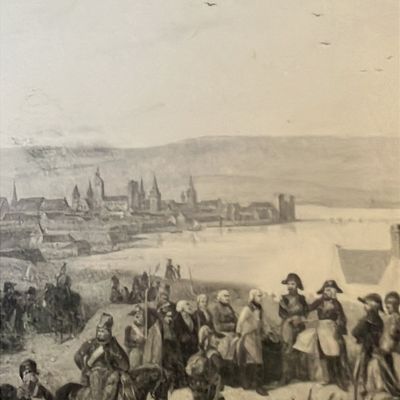 19th Century Steel Engraving - French Army Enters Mainz (Mayence) 1792