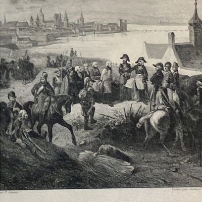 19th Century Steel Engraving - French Army Enters Mainz (Mayence) 1792
