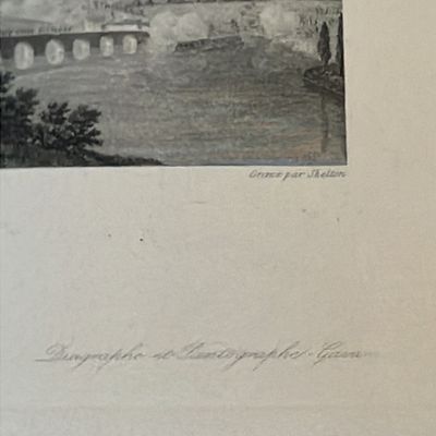 19th Century Steel Engraving - Prise du Pont de Lecco 1800 (Napoleonic Wars)
