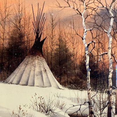 Michael C. McCollum Signed Limited Edition Print - Winter Snowy Landscape