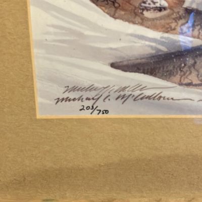Michael C. McCollum Signed Limited Edition Print - Winter Snowy Landscape