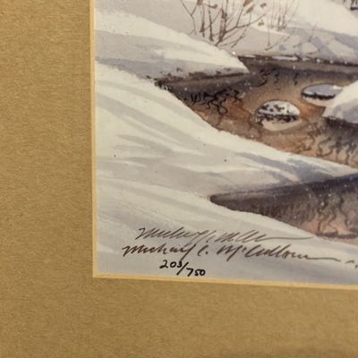 Michael C. McCollum Signed Limited Edition Print - Winter Snowy Landscape