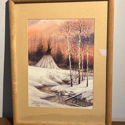 Michael C. McCollum Signed Limited Edition Print - Winter Snowy Landscape