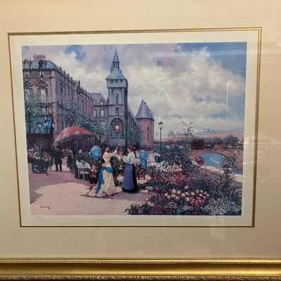 Sandi LeBron "Fleurs de Printemps" Signed #312/975 Limited Edition Framed 33x28.5"