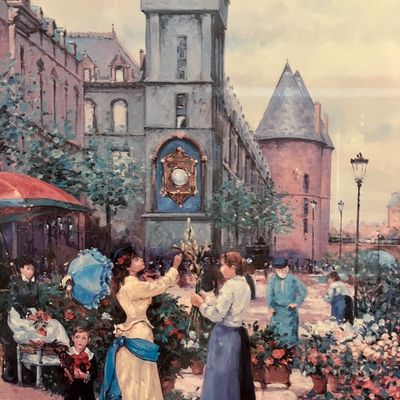 Sandi LeBron "Fleurs de Printemps" Signed #312/975 Limited Edition Framed 33x28.5"