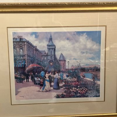 Sandi LeBron "Fleurs de Printemps" Signed #312/975 Limited Edition Framed 33x28.5"