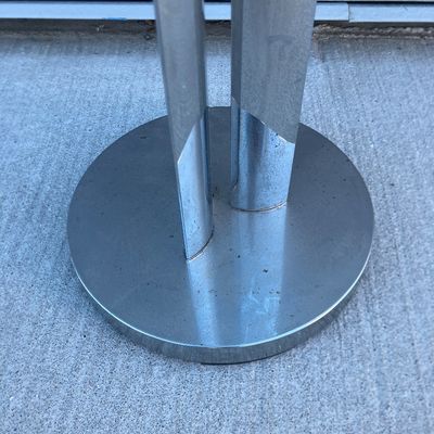 Marco Zanuso Round Glass & Chrome Table by for Zanotta 1970s MCM Modern
