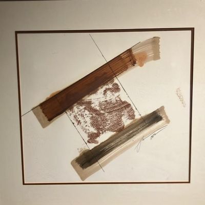 Greg Copeland "Scrolls" Original Mixed Media, Signed & Dated 1982