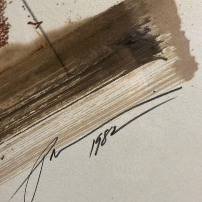 Greg Copeland "Scrolls" Original Mixed Media, Signed & Dated 1982
