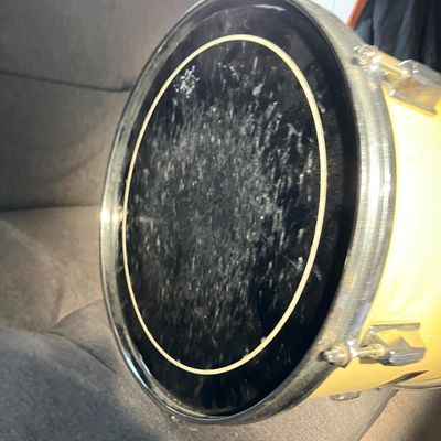 Vintage Pearl Export 13" Tom-Tom Drum – Cream/Yellow Wrap, Good Condition, Remo Head