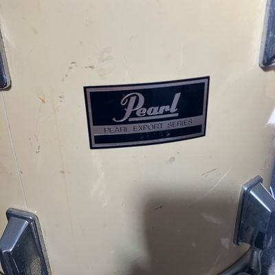 Vintage Pearl Export 13" Tom-Tom Drum – Cream/Yellow Wrap, Good Condition, Remo Head