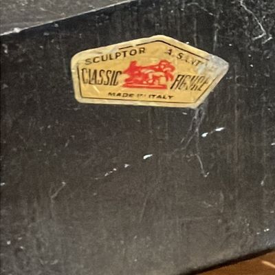 Vintage Pair A. Santini Italian Love Birds / Doves - Bonded Marble on Black Bases w/ Original Labels