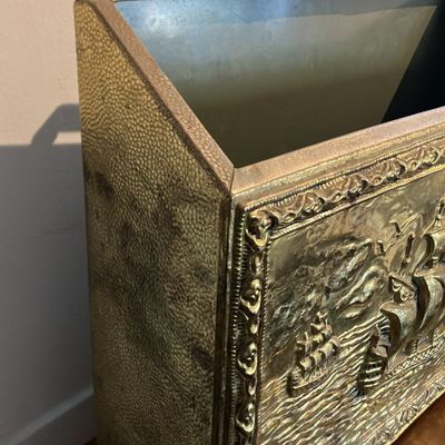 Vintage Brass Magazine Racks / Newspaper Holders