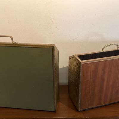 Vintage Brass Magazine Racks / Newspaper Holders