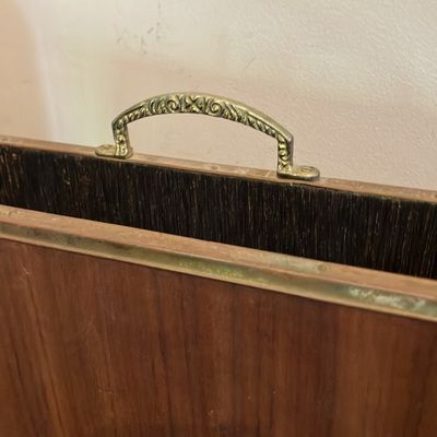 Vintage Brass Magazine Racks / Newspaper Holders