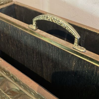 Vintage Brass Magazine Racks / Newspaper Holders