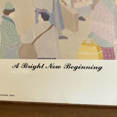 Joni Levy Liberman 1985 Print “A Bright New Beginning” Signed in Lithograph 13.5”w x 18.5”h