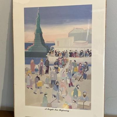Joni Levy Liberman 1985 Print “A Bright New Beginning” Signed in Lithograph 13.5”w x 18.5”h