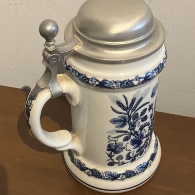 Vintage Stein Theo Kühn TK Burgwindheim "Hopfen und Malz Gott Erhalt's" 0.5L