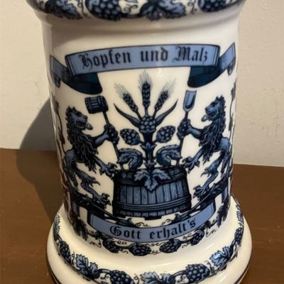 Vintage Stein Theo Kühn TK Burgwindheim "Hopfen und Malz Gott Erhalt's" 0.5L