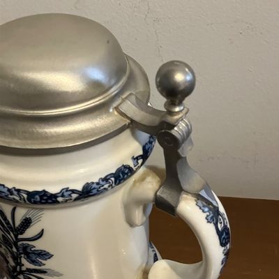 Vintage Stein Theo Kühn TK Burgwindheim "Hopfen und Malz Gott Erhalt's" 0.5L