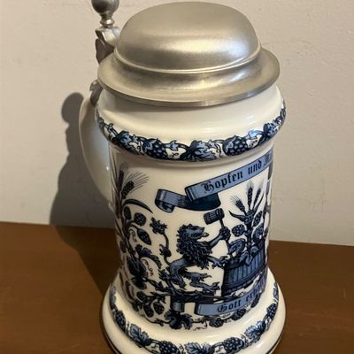 Vintage Stein Theo Kühn TK Burgwindheim "Hopfen und Malz Gott Erhalt's" 0.5L