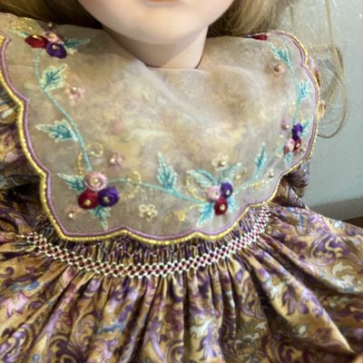 Stunning 22" Pauline Bjonness-Jacobsen Porcelain Doll #43/950 - Mint, Glass Eyes, Real Lashes.