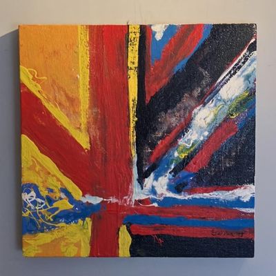 John Gwinn Original Acrylic Abstract - 'Electric Pulse'