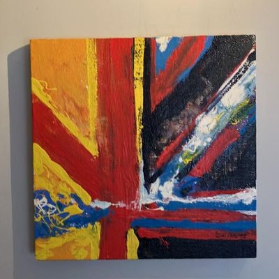 John Gwinn Original Acrylic Abstract - 'Electric Pulse'