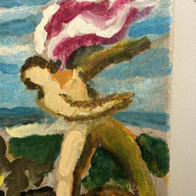 John Gwinn Original Acrylic - Ethereal Figures in Flight (Mythic Scene)