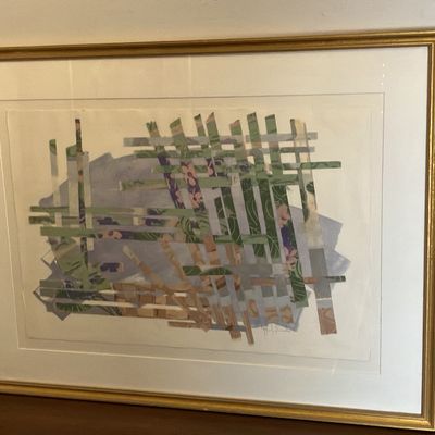 Original Framed Mixed Media “Symphony in Purple” signed by Yolanda Burke