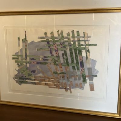 Original Framed Mixed Media “Symphony in Purple” signed by Yolanda Burke