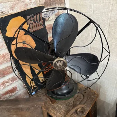 Sale Photo Thumbnail #33: Antique Westinghouse oscillating fan