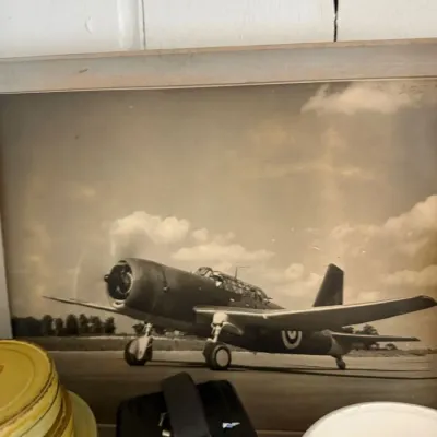 Sale Photo Thumbnail #103: Framed vintage military aircraft photograph