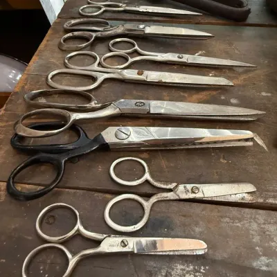 Sale Photo Thumbnail #139: Collection of vintage sewing scissors and shears