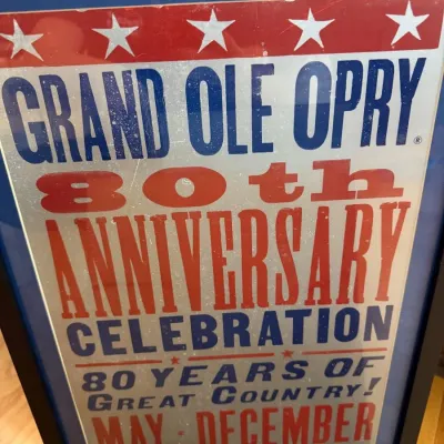 Sale Photo Thumbnail #146: Framed Grand Ole Opry 80th Anniversary 2005 poster