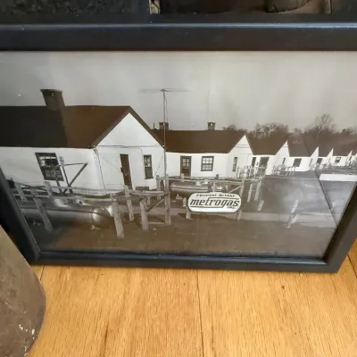Sale Photo Thumbnail #148: Framed vintage Metrogas propane plant photograph