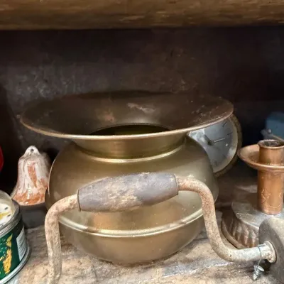Sale Photo Thumbnail #289: Antique brass spittoon cuspidor