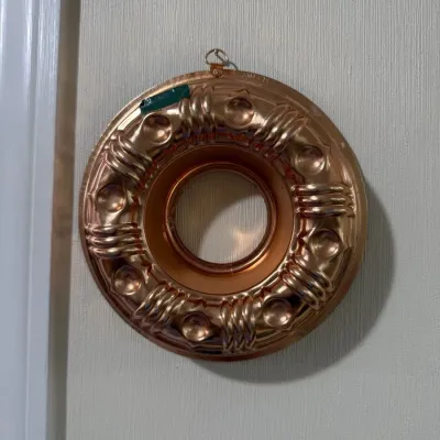Sale Photo Thumbnail #315: Vintage copper ring mold wall hanging