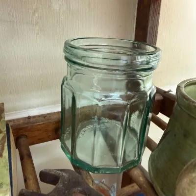 Sale Photo Thumbnail #391: Antique paneled glass jar