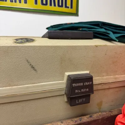 Sale Photo Thumbnail #394: Vintage three-tray tackle box No. 8314
