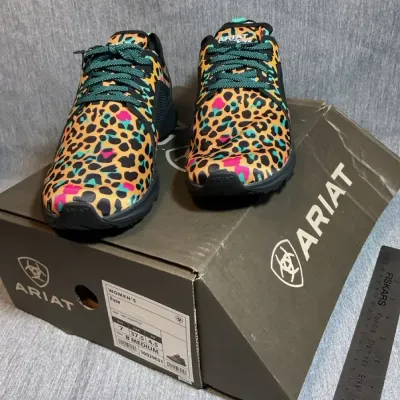 Ariat US 7 Fuse Satin Leopard Print 