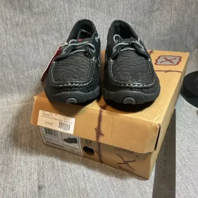 Black Fish Grey Boat Shoes