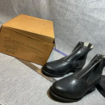 Custom-Made Zipgoers Black Boots US 6.5