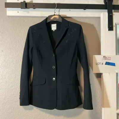 Samshield Premium Line Women's Equestrian Show Coat Riding Jacket Black Navy US 6 FR 36