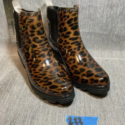 Leopard Print US 7 PVC Boots